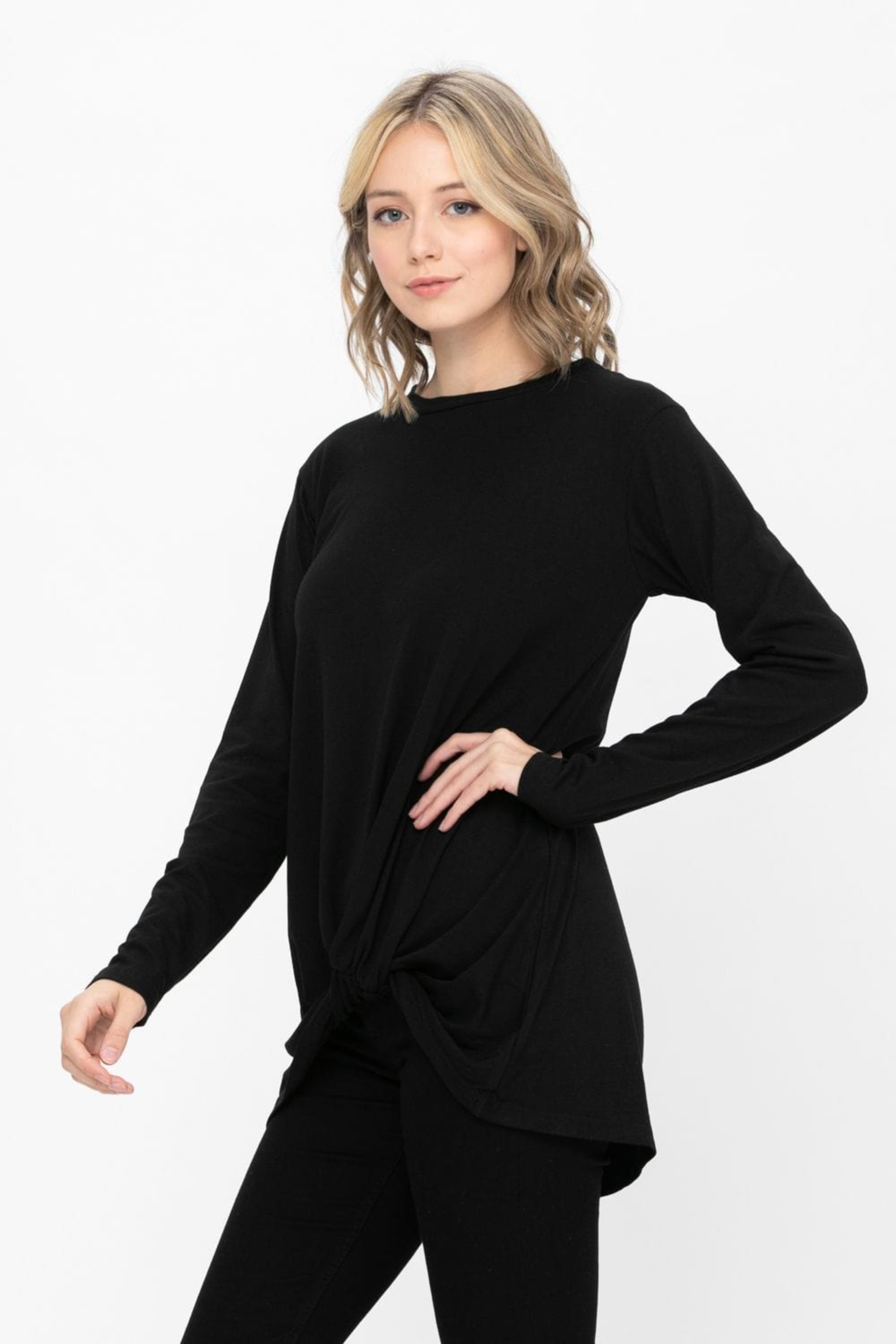 Comfy Soft Casual Twist Knot Tunics