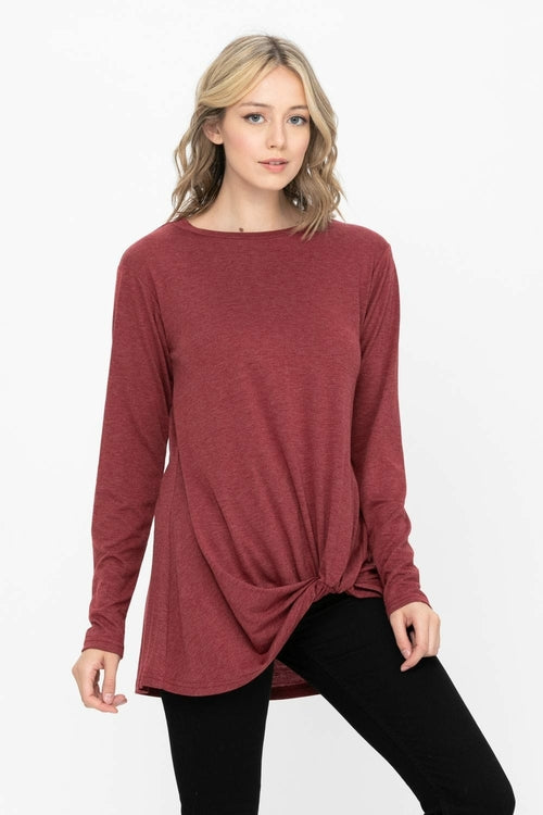 Comfy Soft Casual Twist Knot Tunics