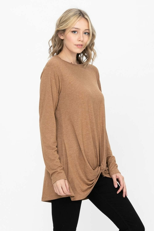 Comfy Soft Casual Twist Knot Tunics