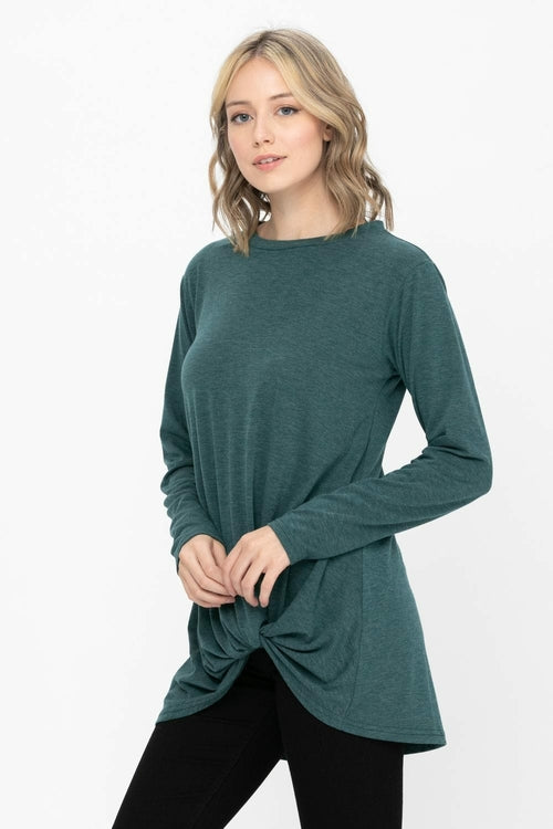 Comfy Soft Casual Twist Knot Tunics