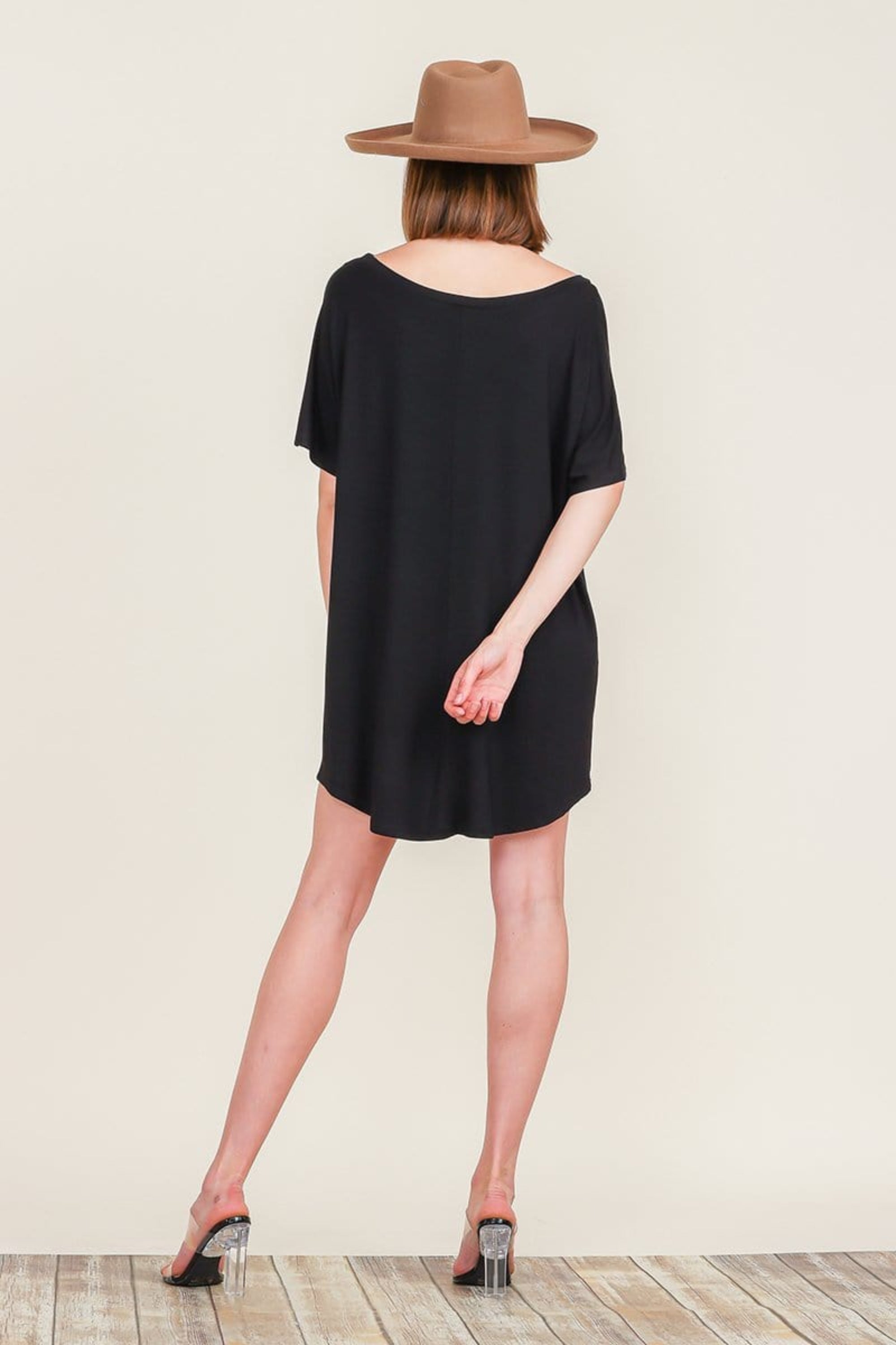 Loose Home Long Sleeve Shirt Mini Dress