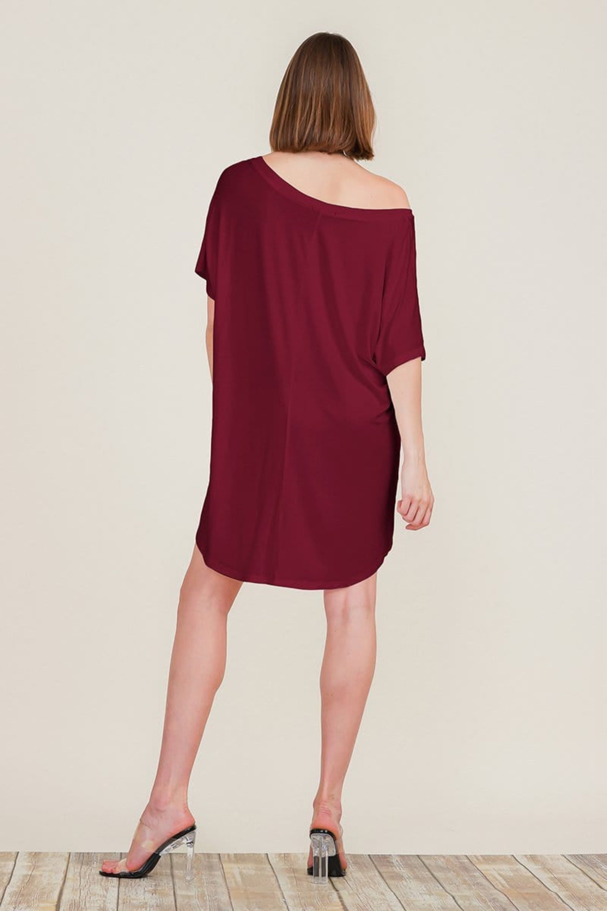 Loose Home Long Sleeve Shirt Mini Dress