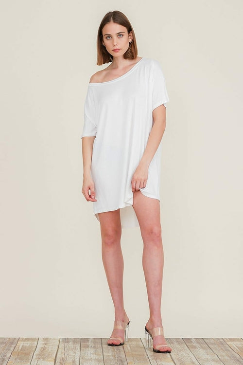 Loose Home Long Sleeve Shirt Mini Dress