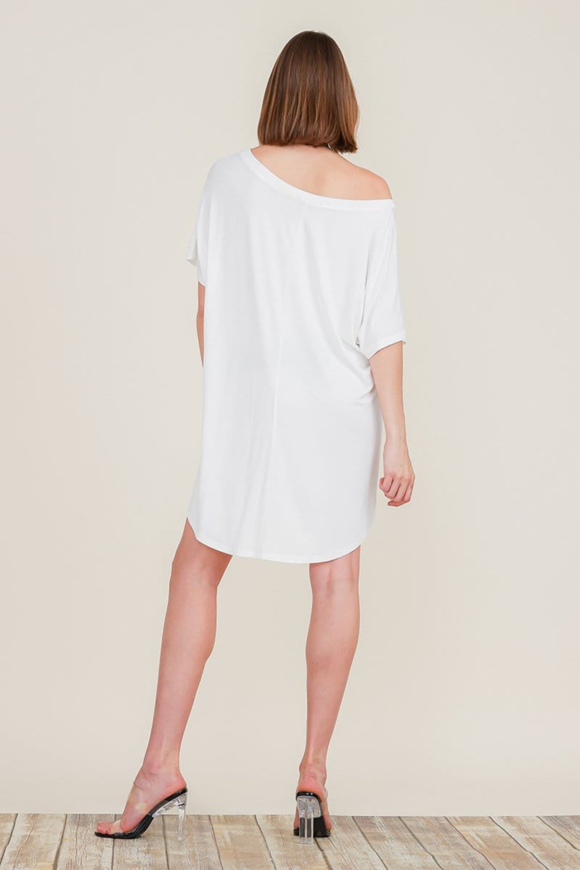 Loose Home Long Sleeve Shirt Mini Dress