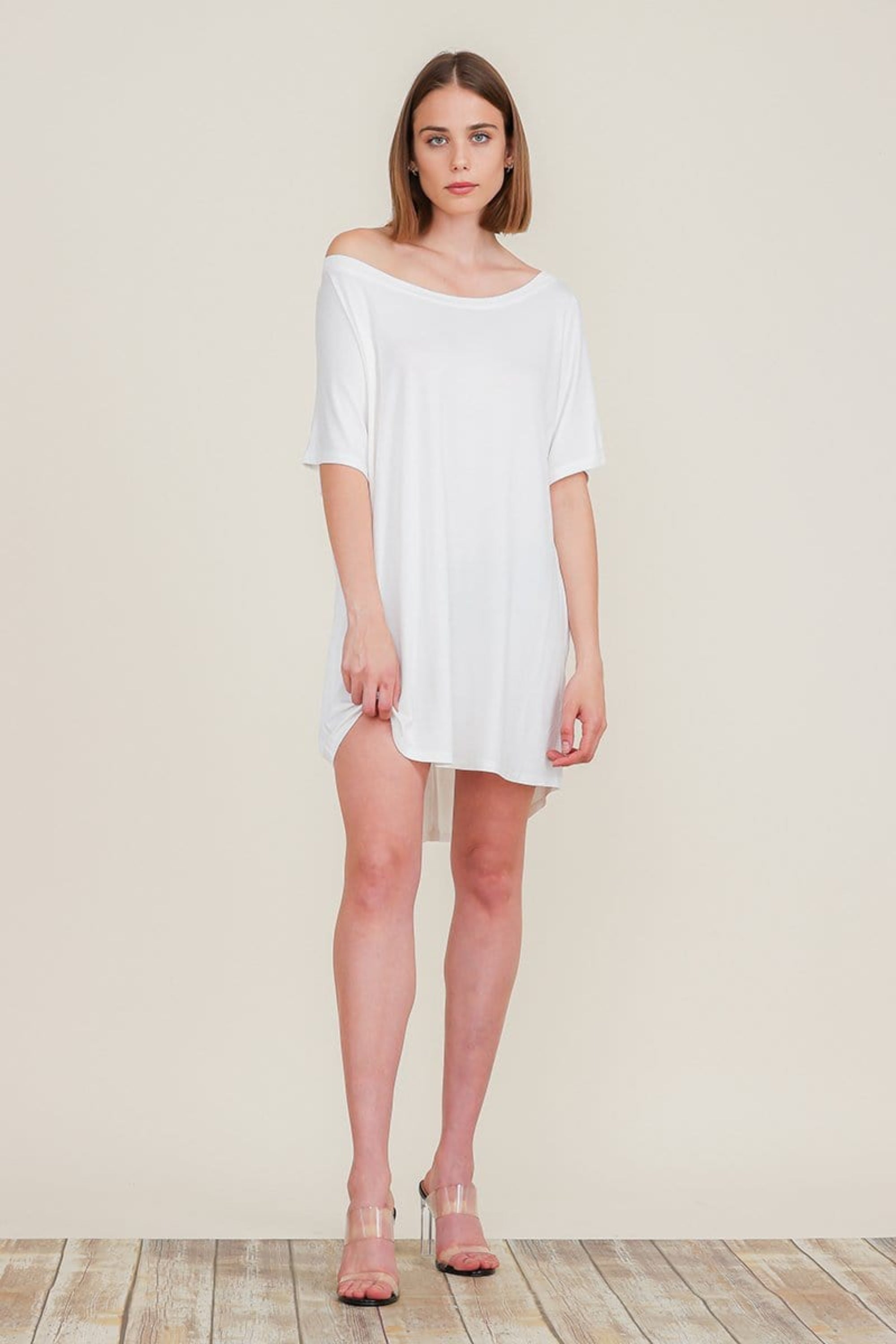 Loose Home Long Sleeve Shirt Mini Dress