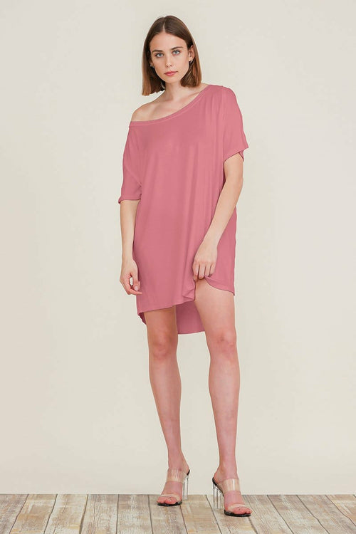 Loose Home Long Sleeve Shirt Mini Dress