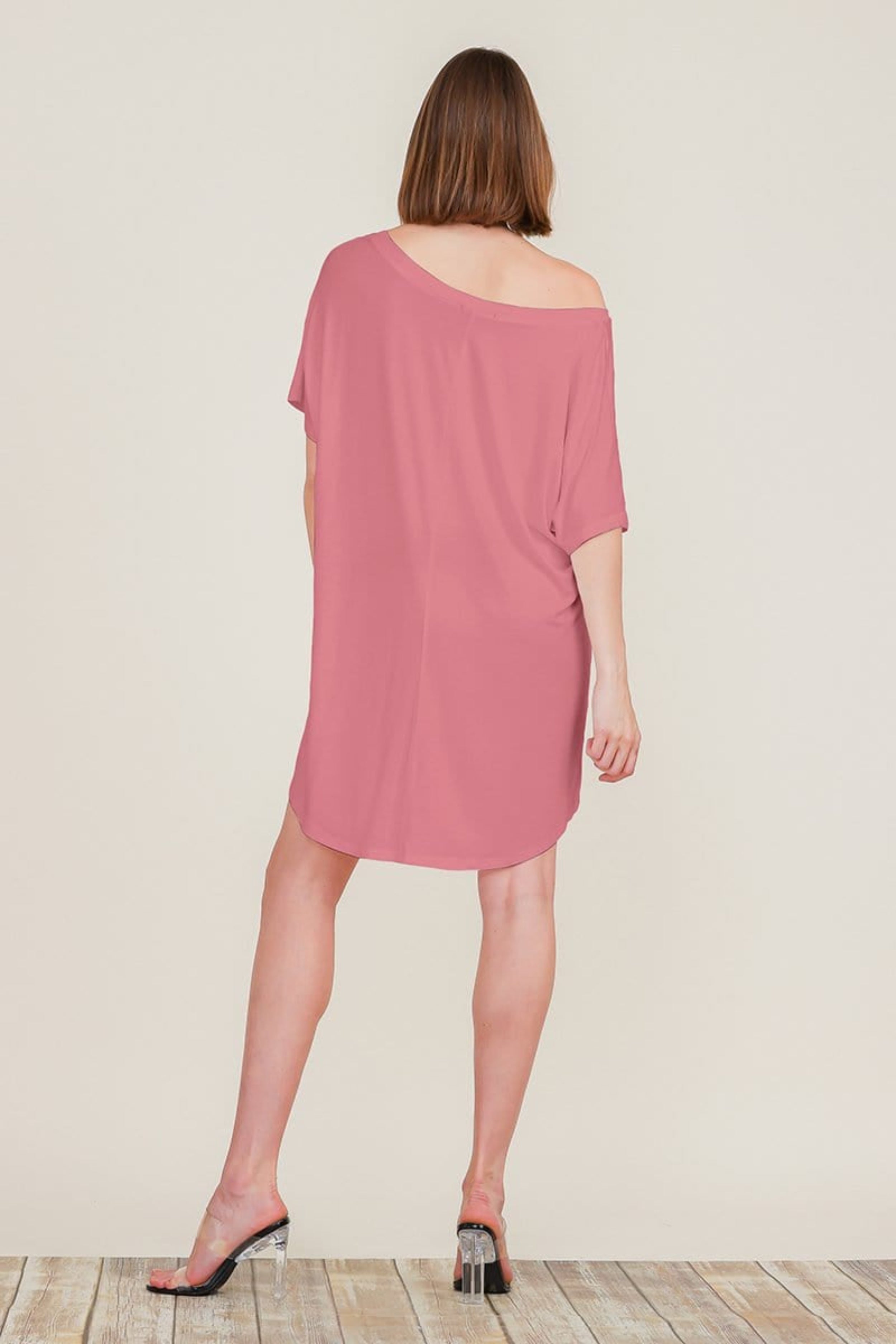 Loose Home Long Sleeve Shirt Mini Dress