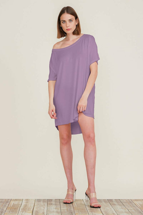 Loose Home Long Sleeve Shirt Mini Dress