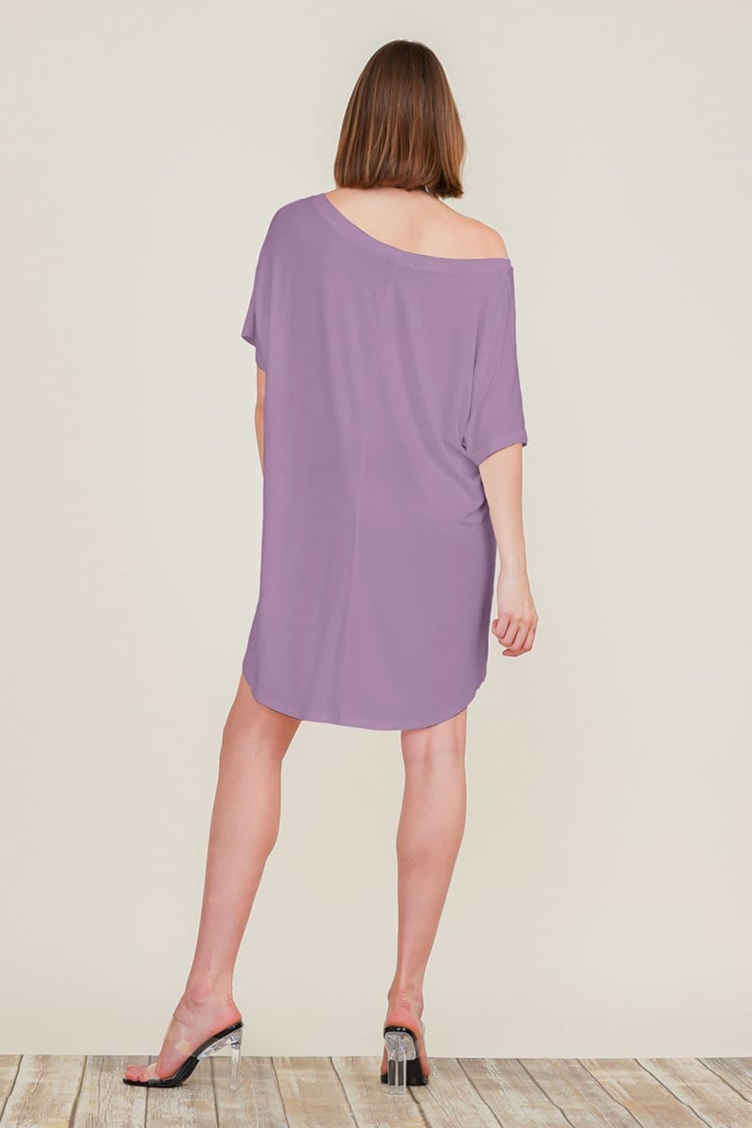 Loose Home Long Sleeve Shirt Mini Dress