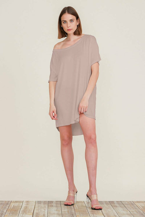 Loose Home Long Sleeve Shirt Mini Dress