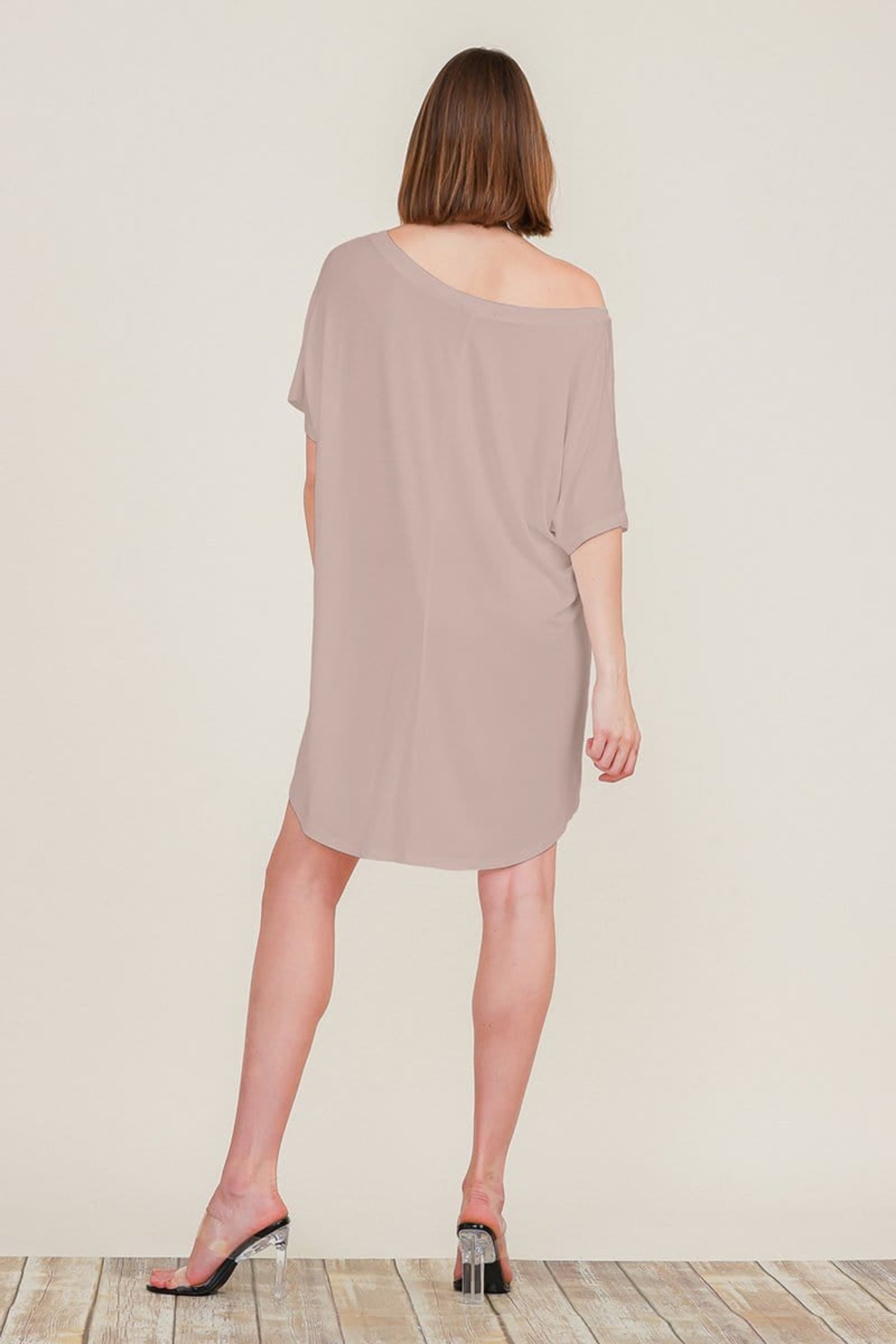 Loose Home Long Sleeve Shirt Mini Dress