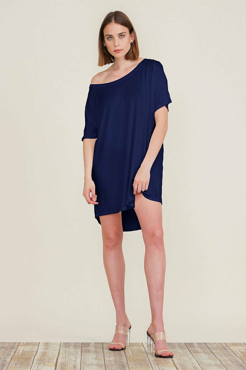 Loose Home Long Sleeve Shirt Mini Dress