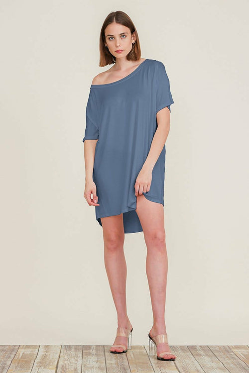 Loose Home Long Sleeve Shirt Mini Dress