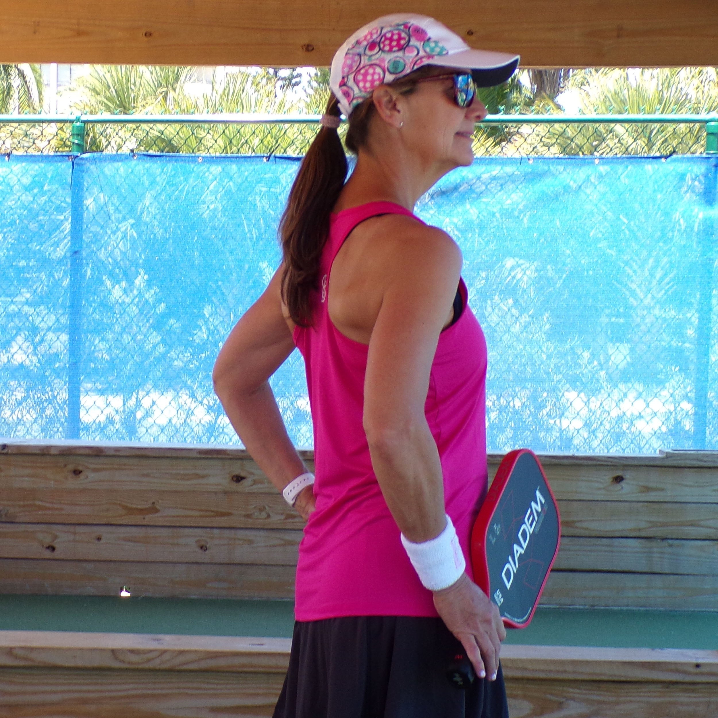Pickleball Bella Racerback Tank Pink
