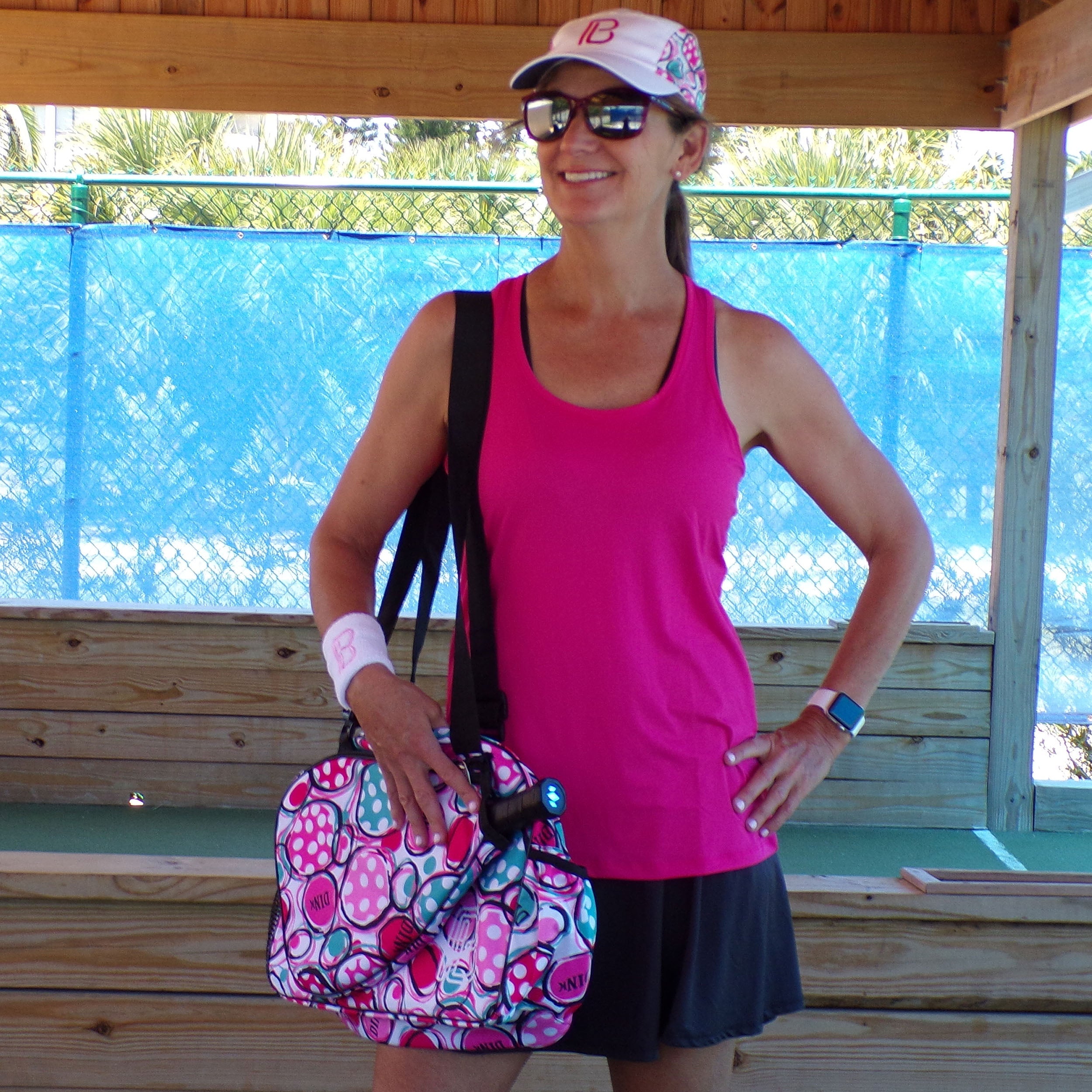 Pickleball Bella Racerback Tank Pink