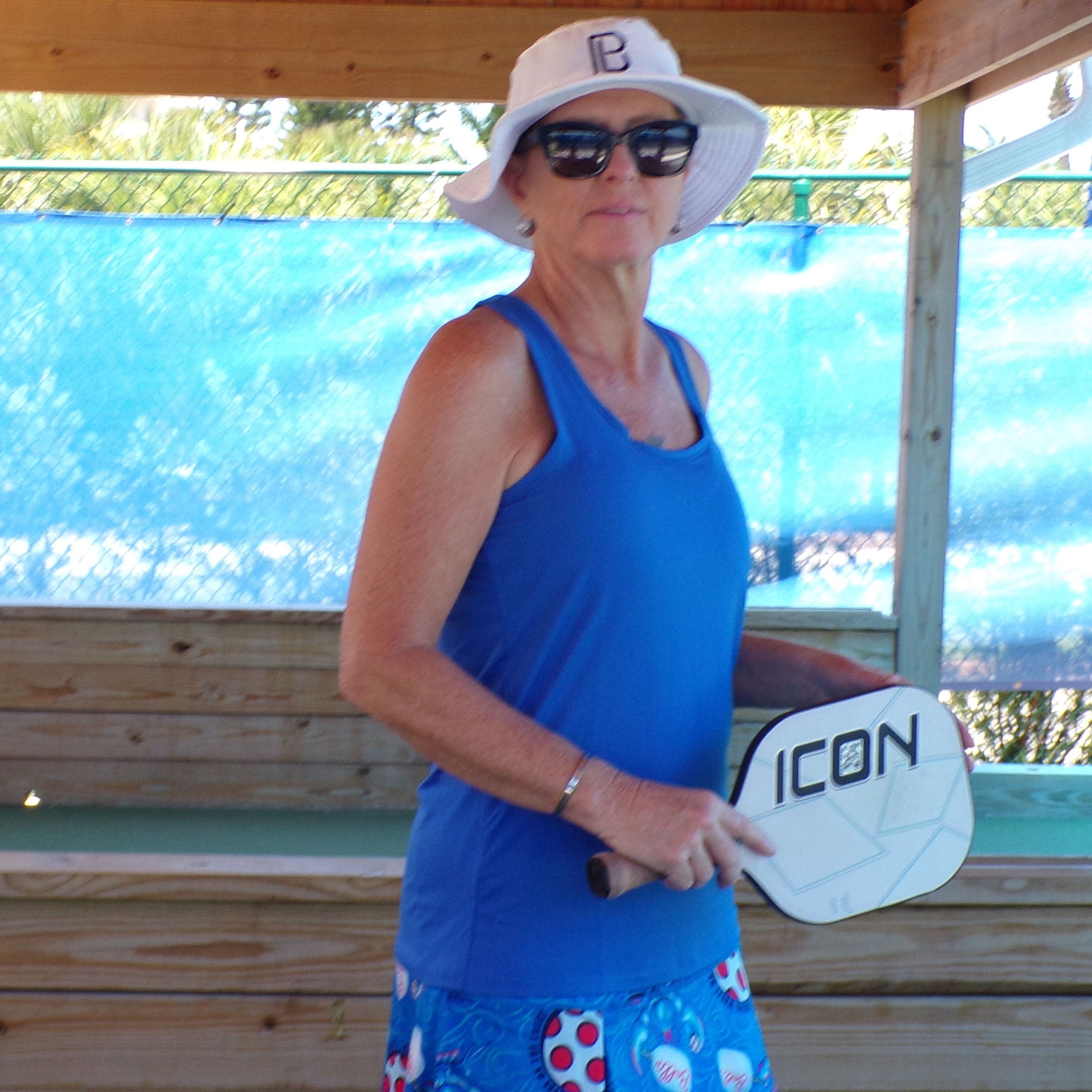 Pickleball Bella Racerback Tank Royal Blue