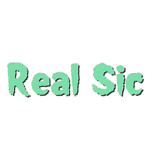Text 'Real Sic' in green on a white background