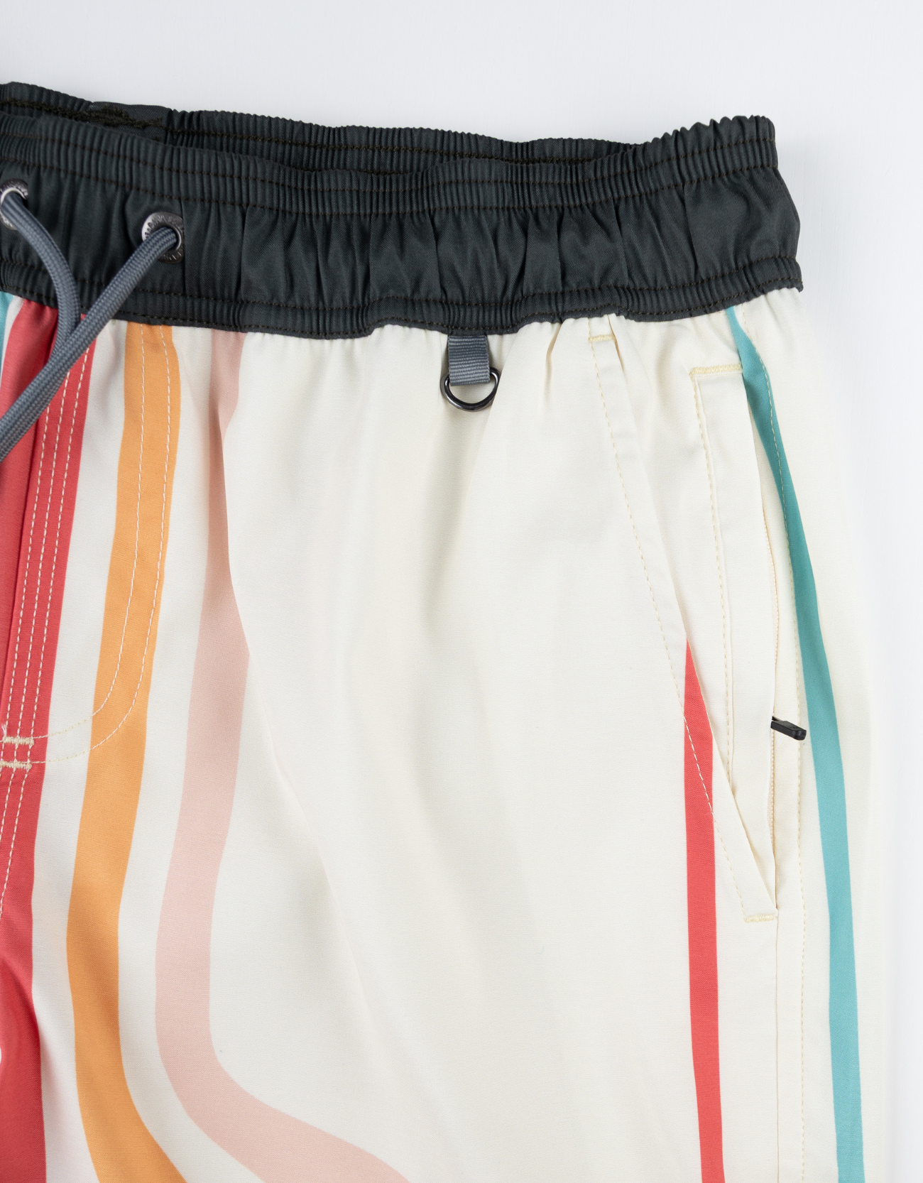 Retro B League Stripes Stretch Swimsuit