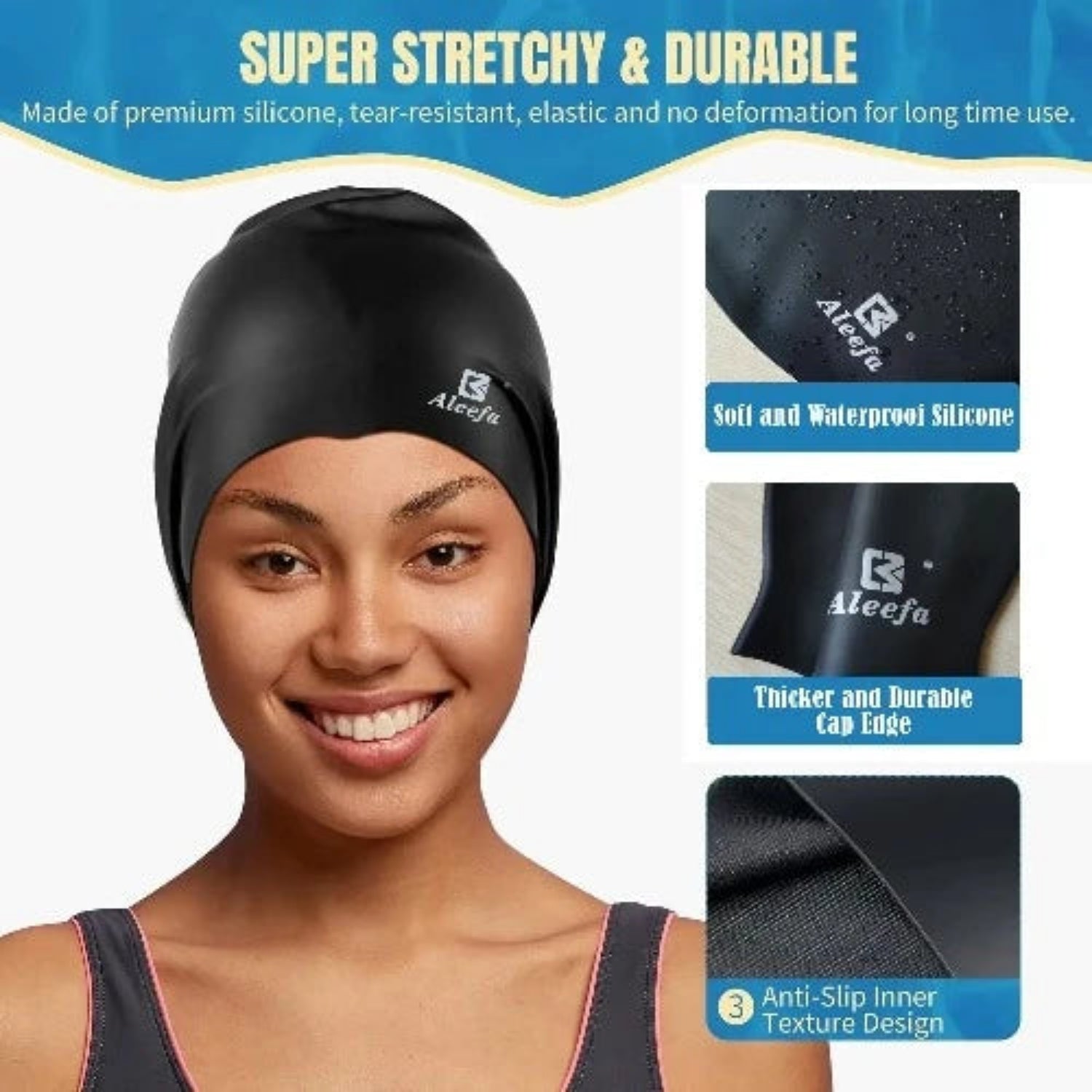 Extra Large Swim Cap for Long Hair 