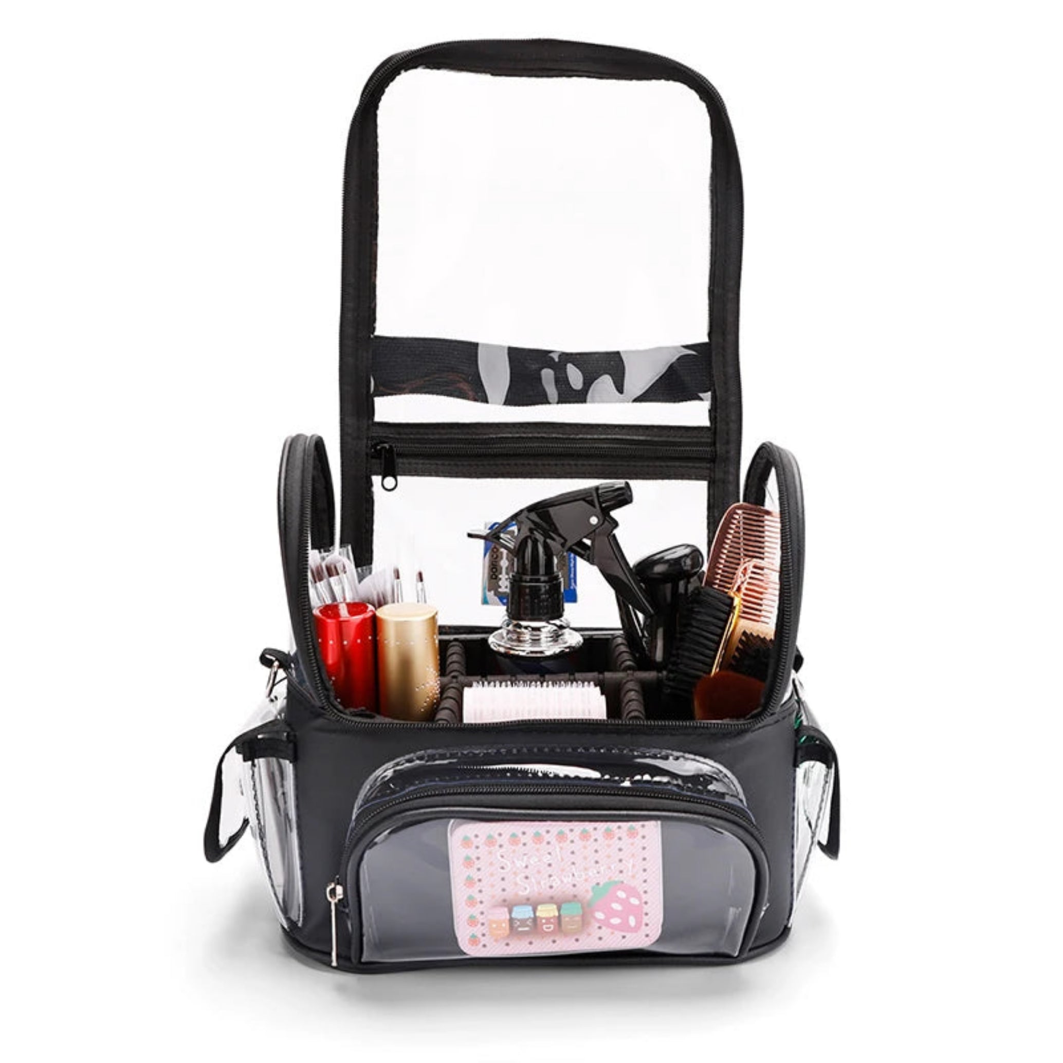 Professional with Adjustable Strap and Dividers Makeup Brush Case