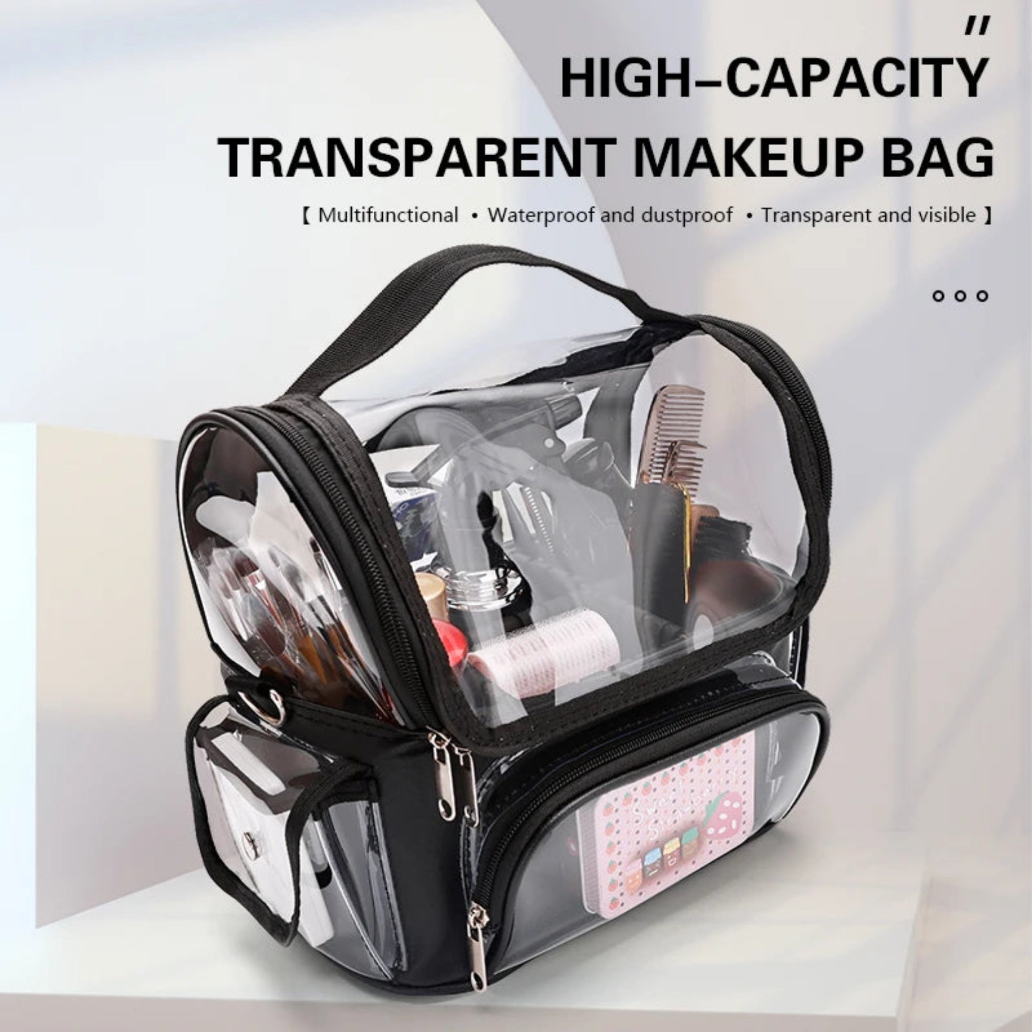 Professional with Adjustable Strap and Dividers Makeup Brush Case