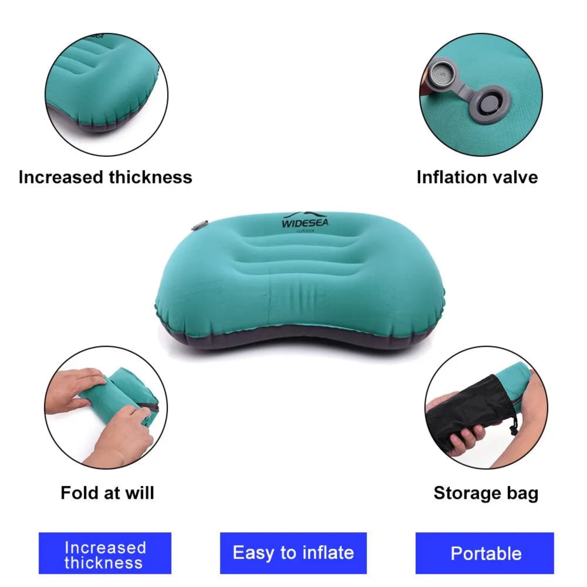 Widesea Portable Inflatable Pillow