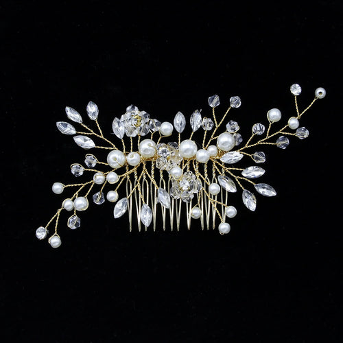 Elegant Handmade Tiara Wedding Hair Comb