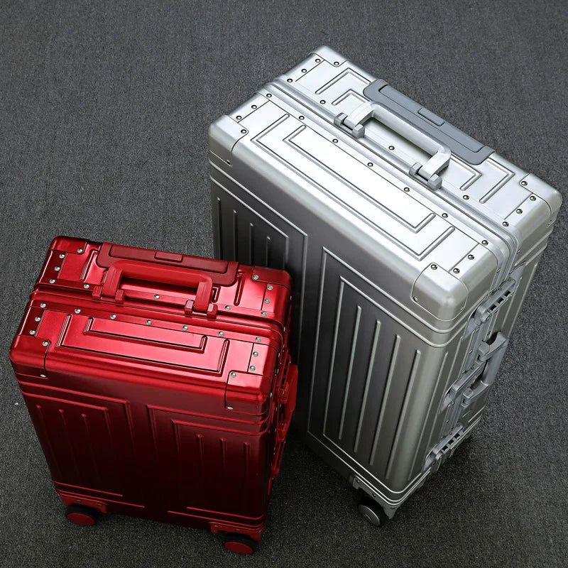 All Aluminum Travel Suitcase On Wheels