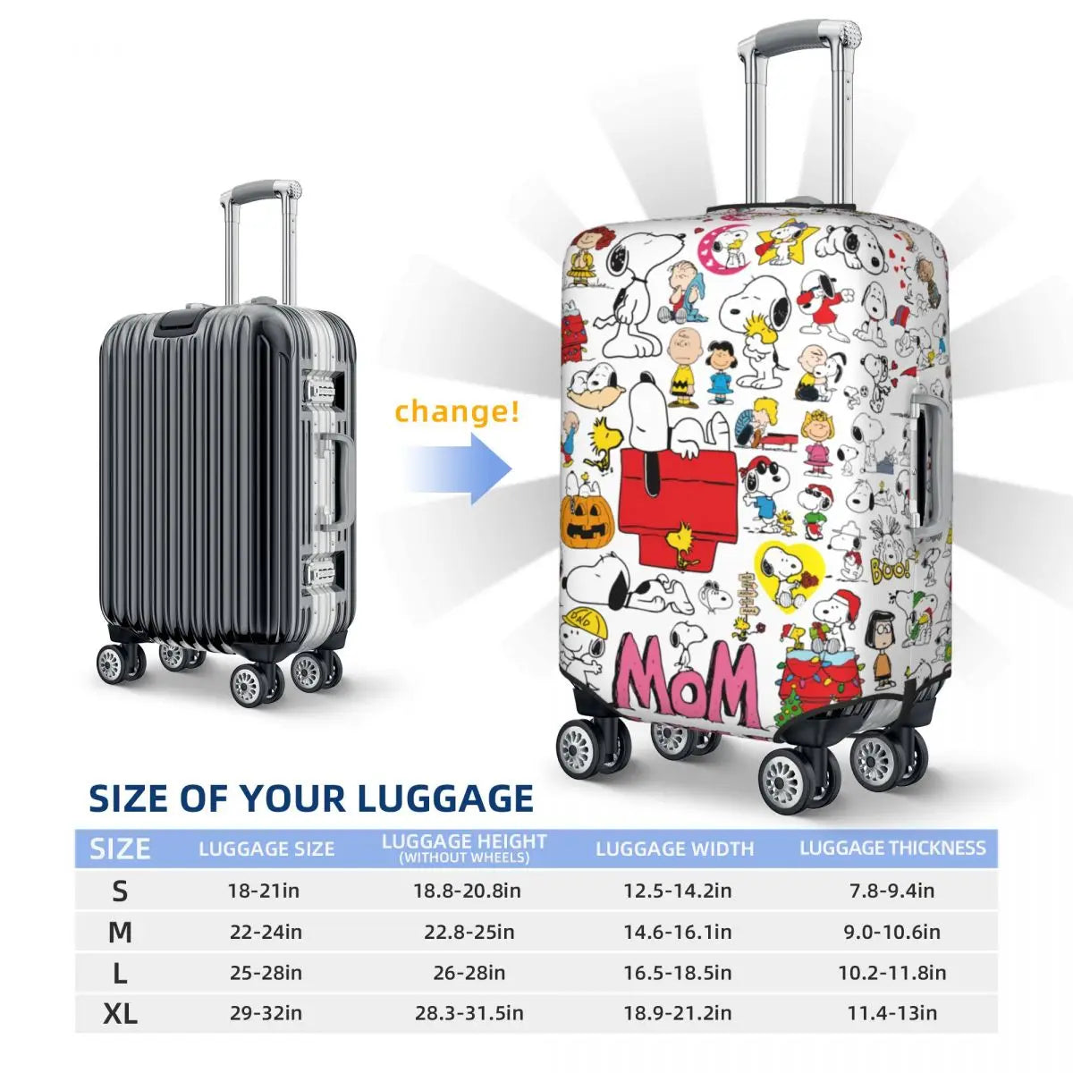 Cute Cartoon Suitcase Covers