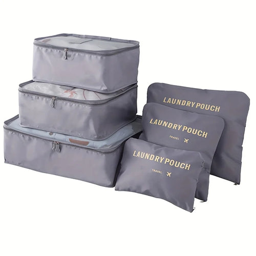 Six Piece Travel Luggage Storage Bags