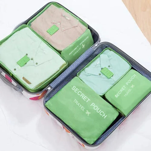 Six Piece Travel Luggage Storage Bags