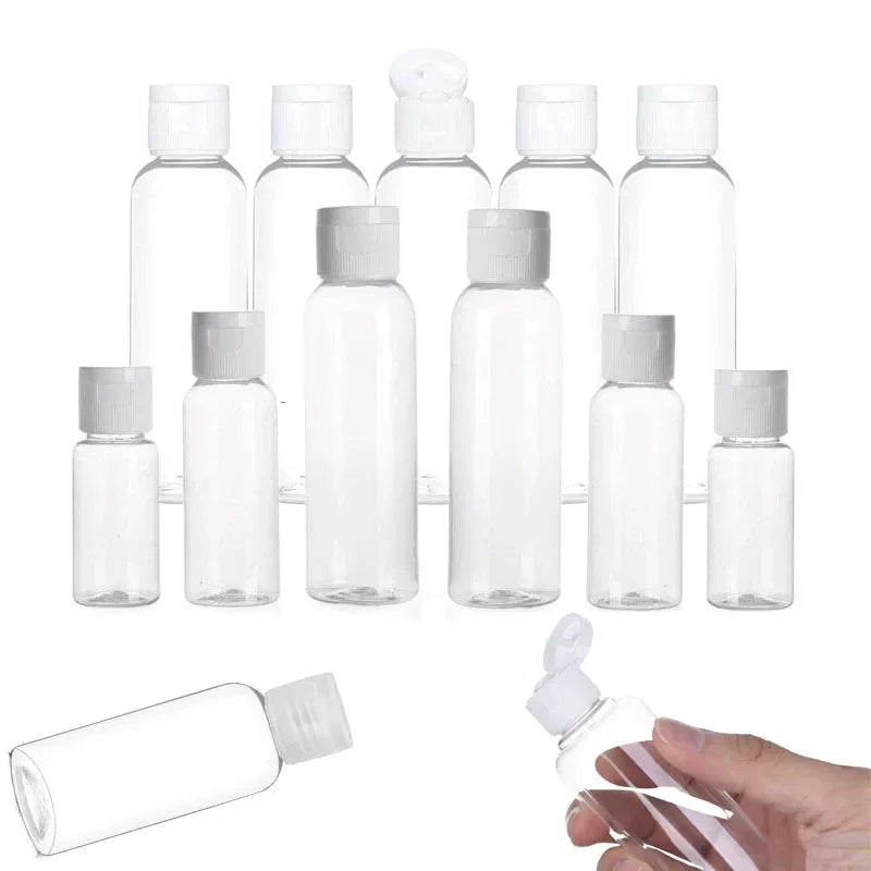 Clear Empty Plastic Travel Size Bottles w/ Flip