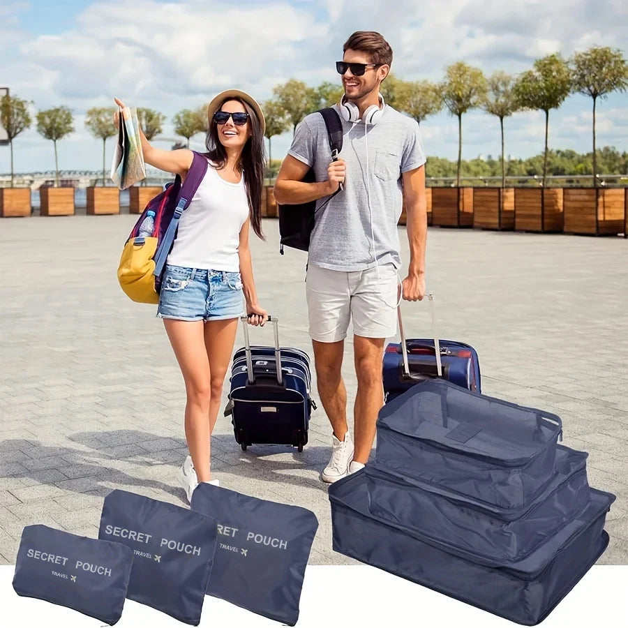Six Piece Travel Luggage Storage Bags