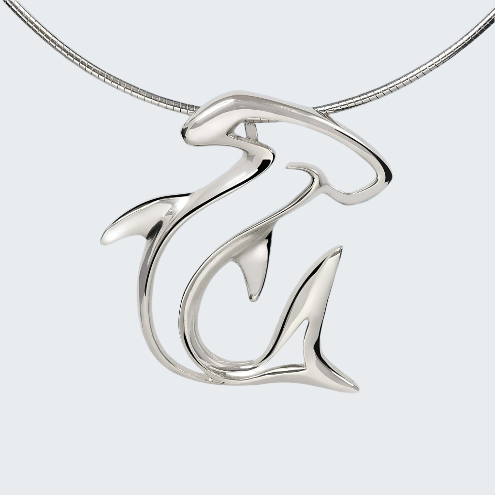 Sterling Silver Hammerhead Shark Pendant Necklace
