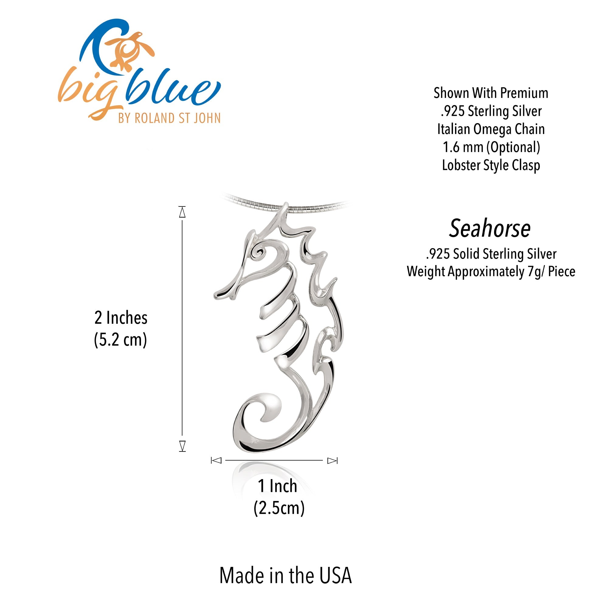Seahorse Necklaces for Women Sterling Silver