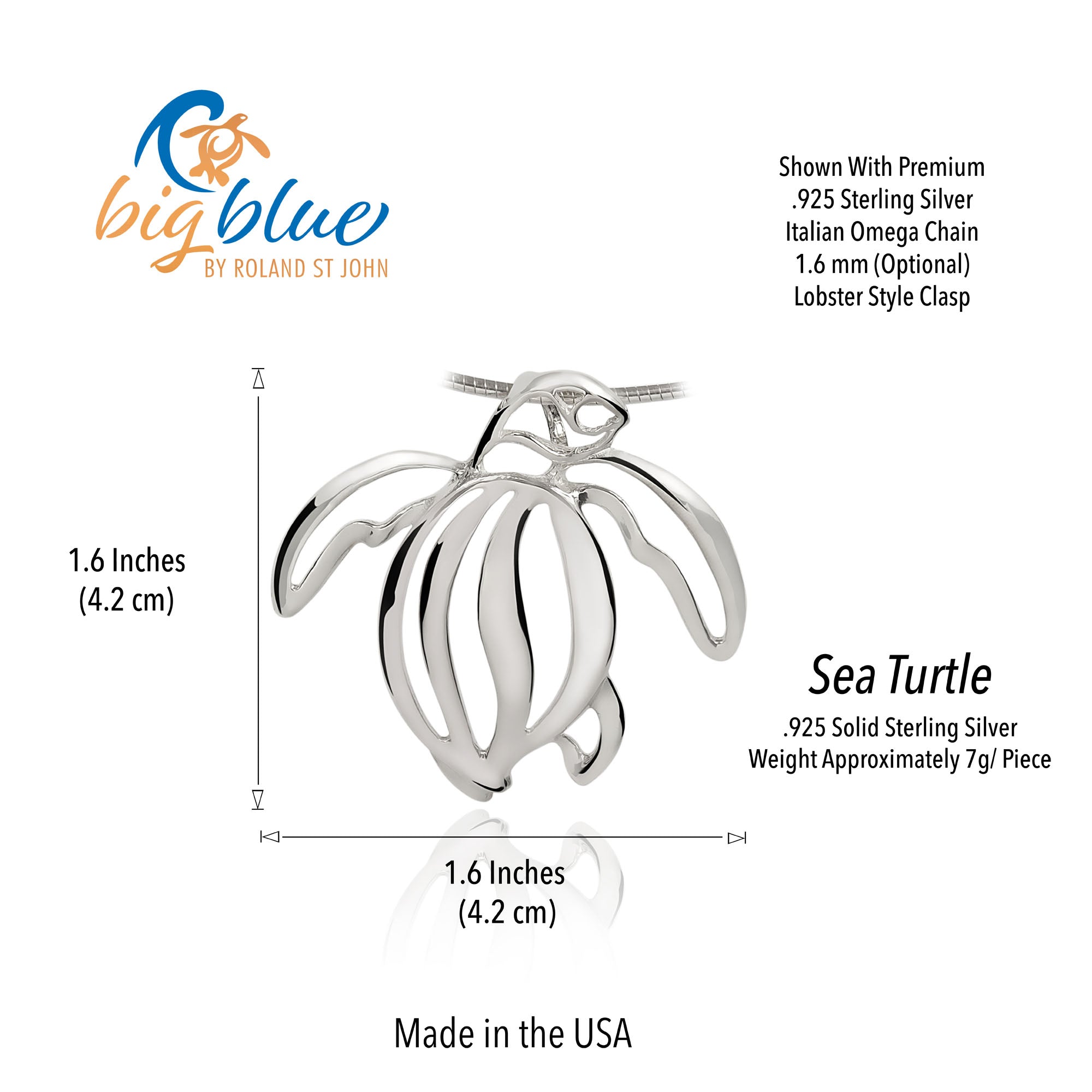 Sea Turtle Necklaces Sterling Silver