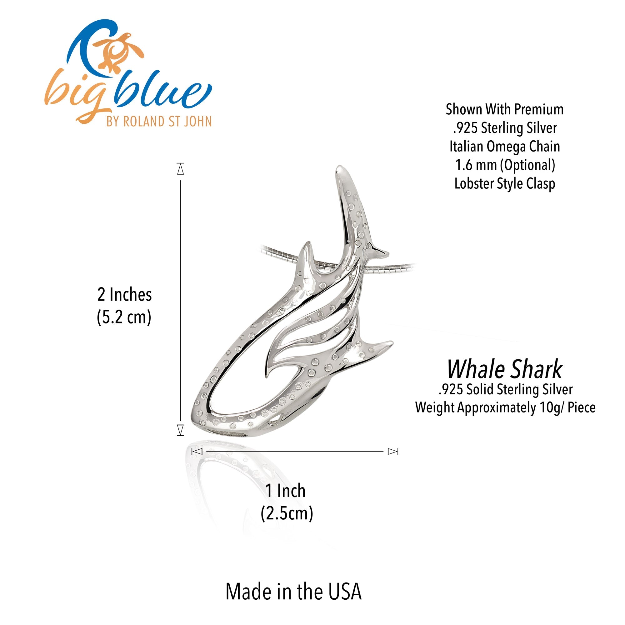 Whale Shark Necklace Charm for Women