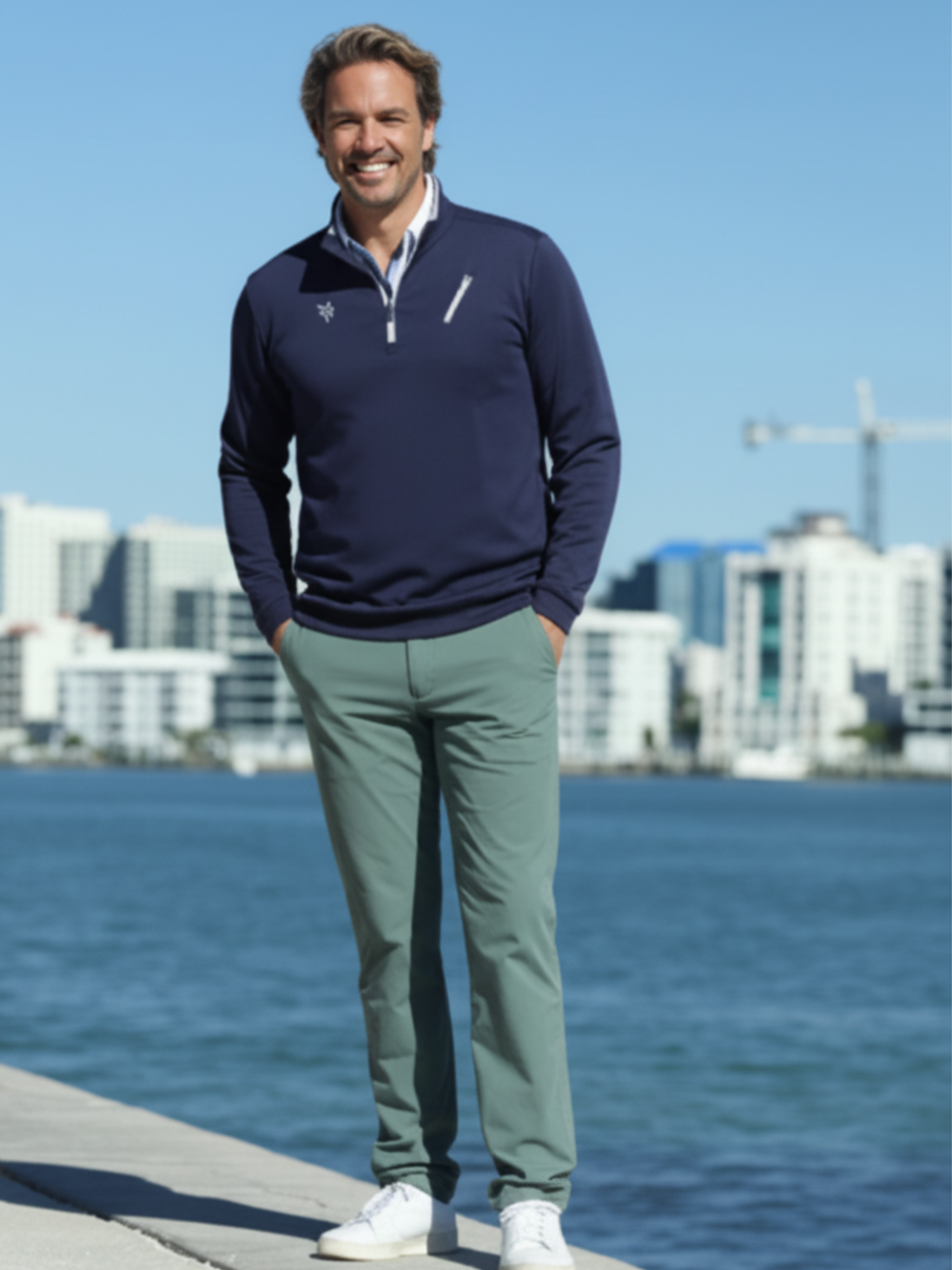 White Water Life Seaport Green Pants