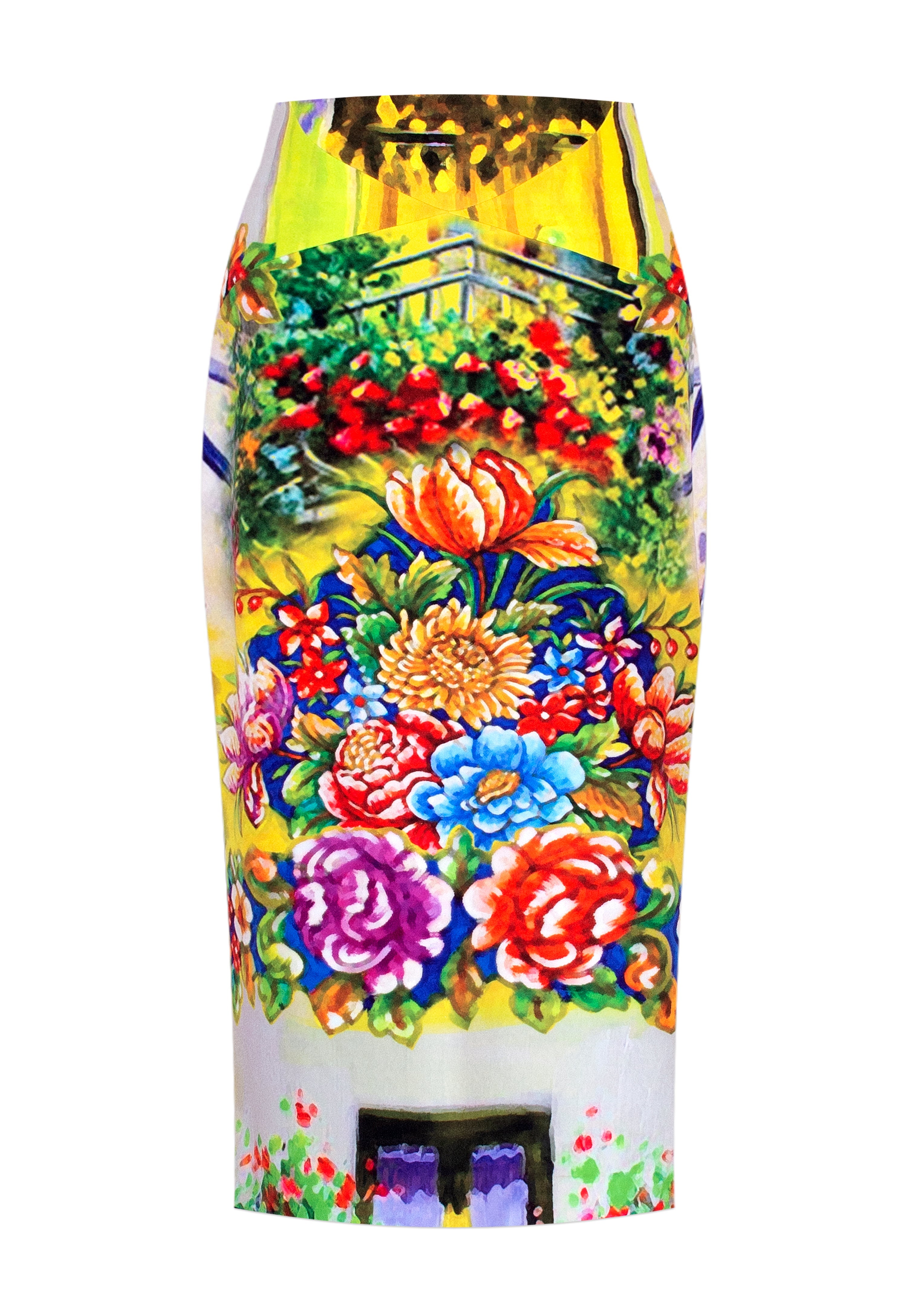 Saisankoh Sicily Print Stretch Skirt