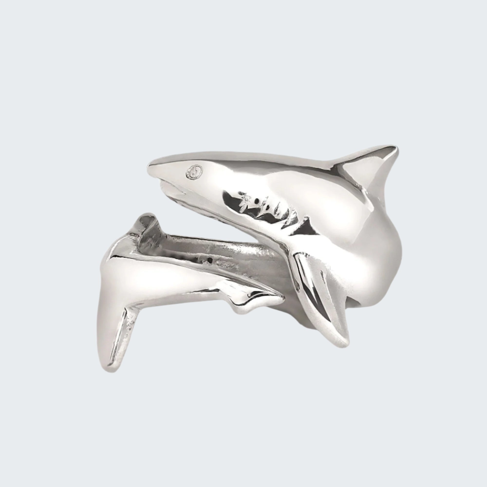 Sterling Silver Adjustable Shark Ring