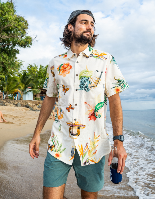 Land Before Floral Seven Seas Button Up