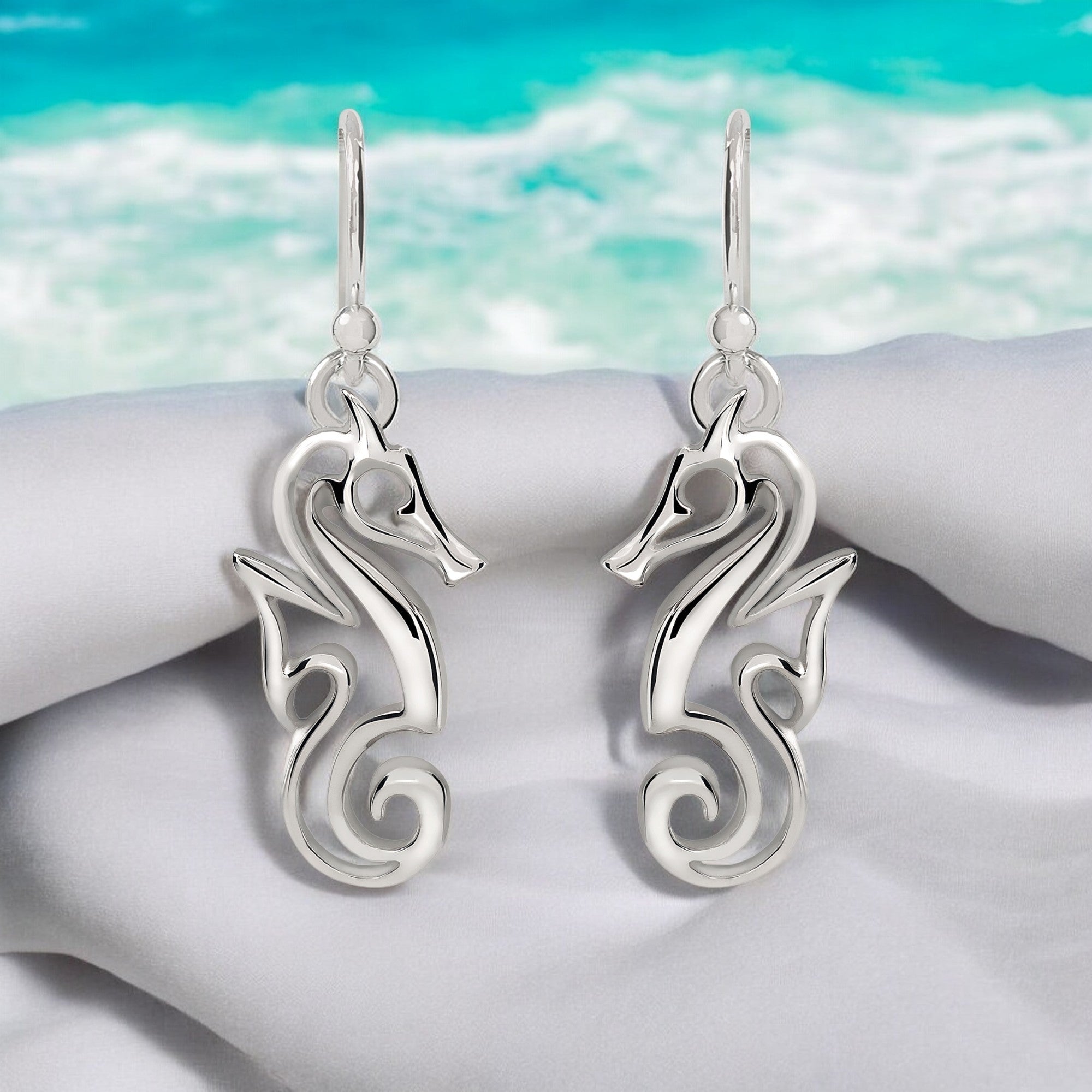 Seahorse Earrings for Women Sterling Silver