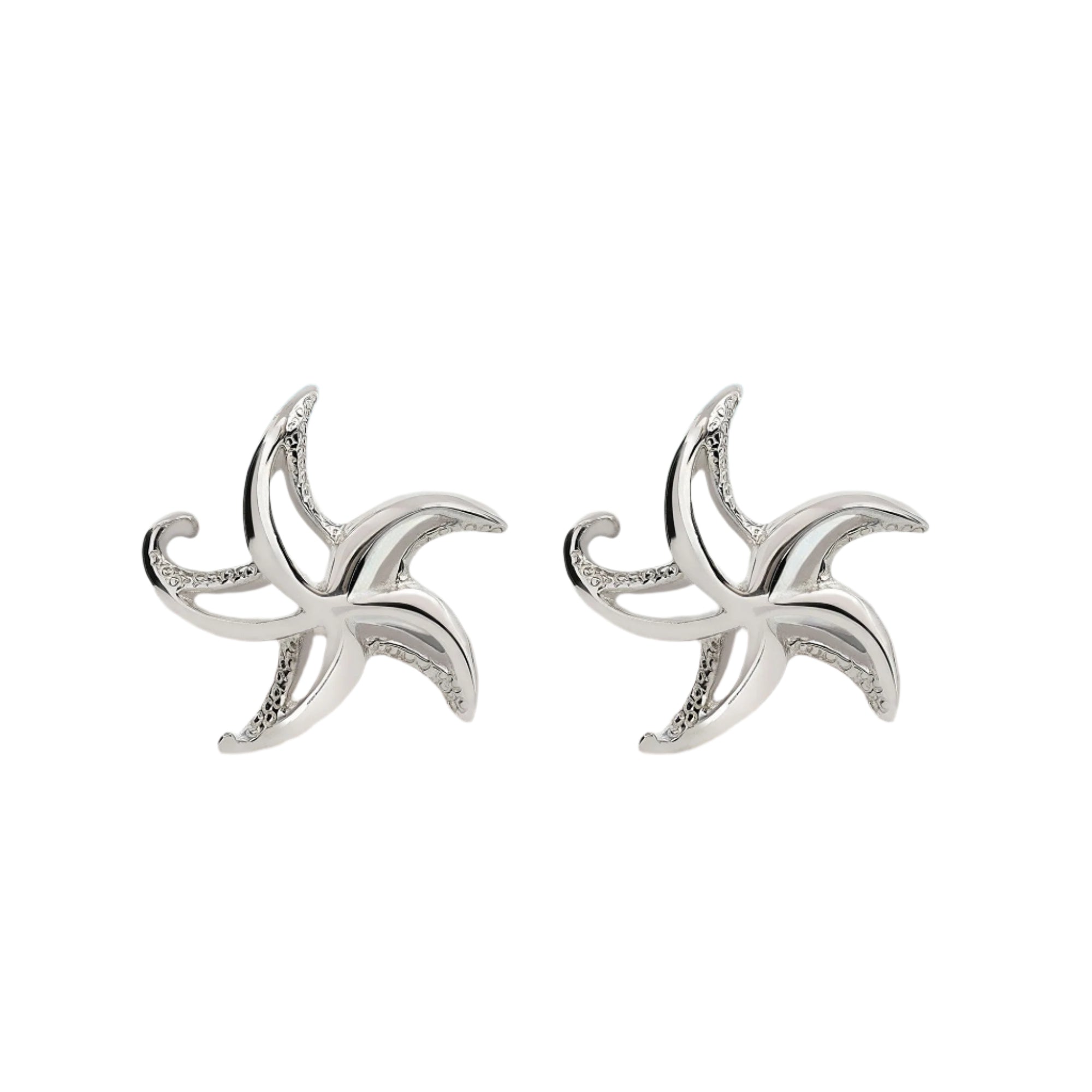 Starfish Post Earrings Sterling Silver