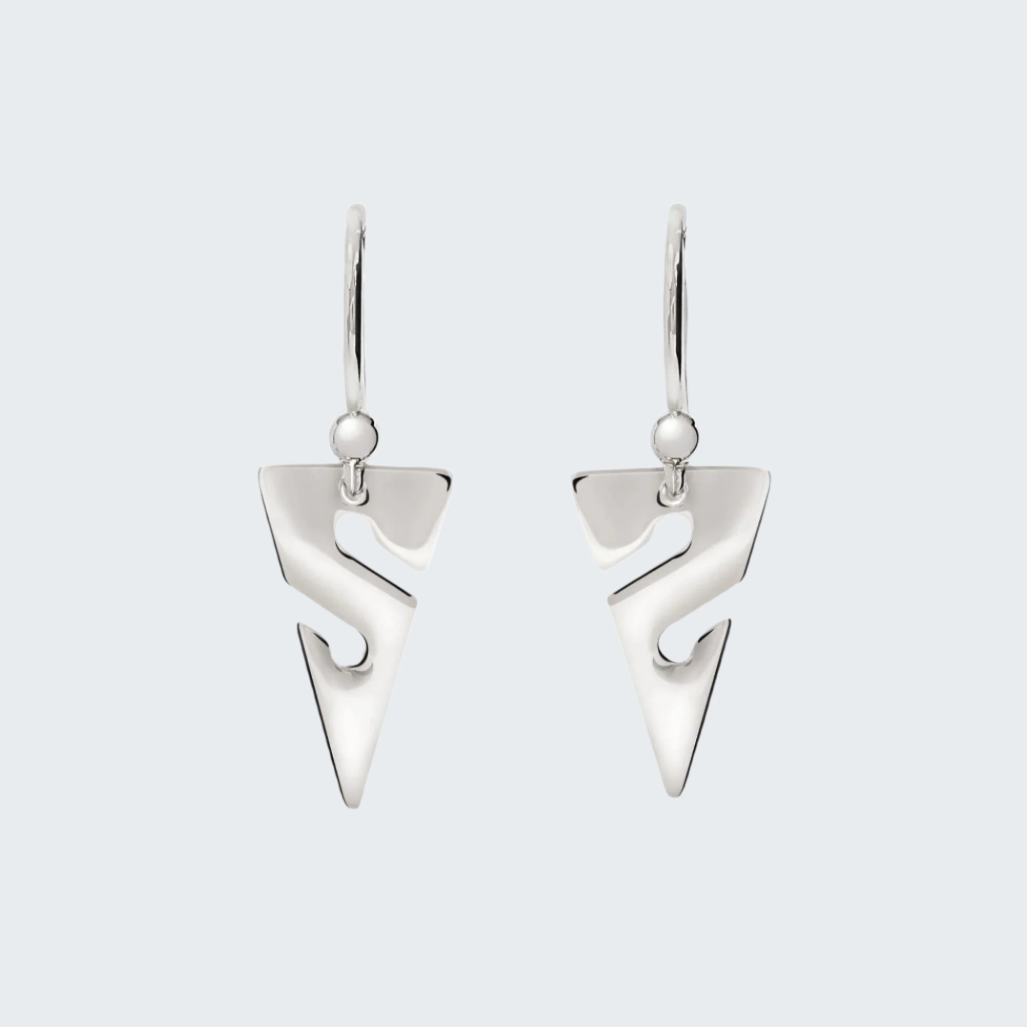 Line Arrow Sterling Silver Drop Earrings