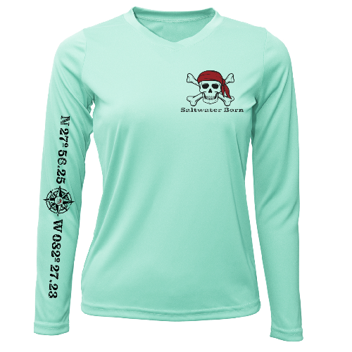 Saltwater Born - Blackbeard Women's Long Sleeve UPF50+ Dry-Fit Shirt