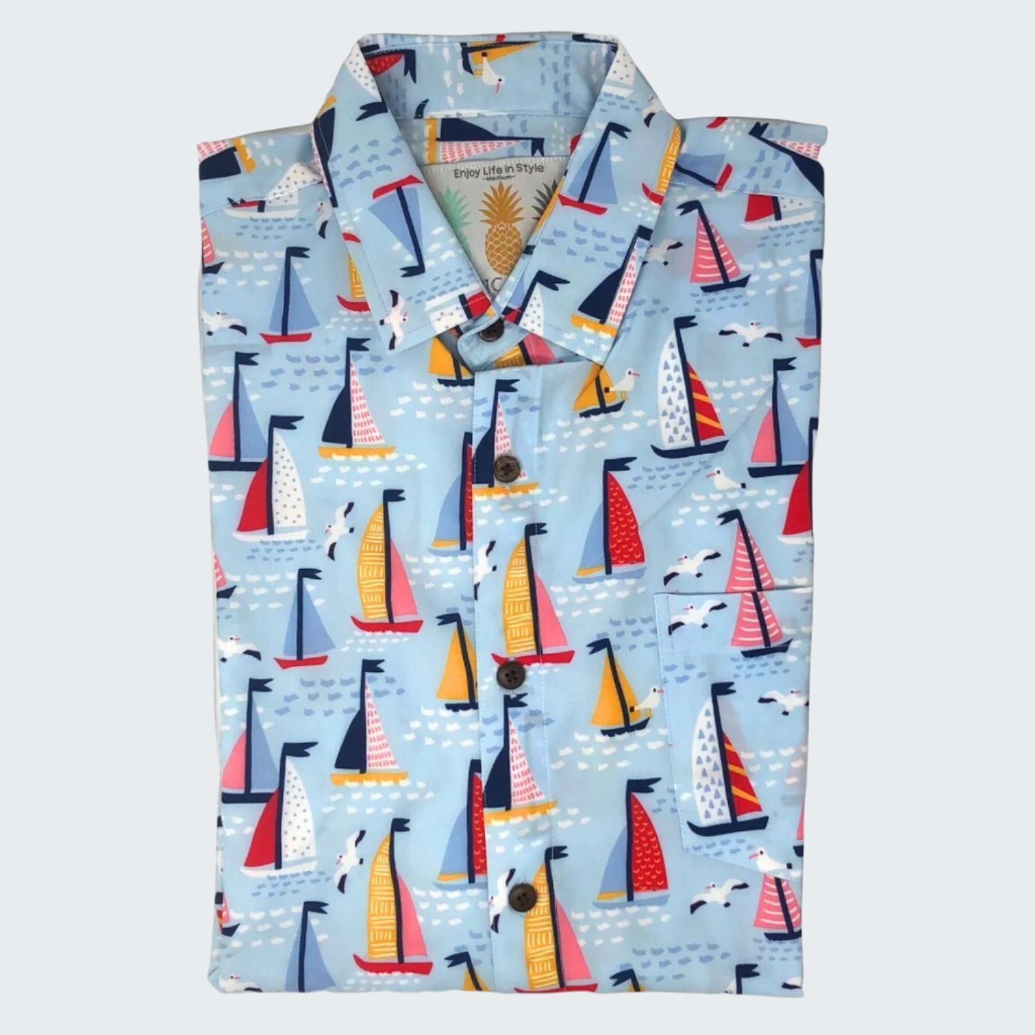 Super Stretch - Sailin Away Hawaiian Shirt