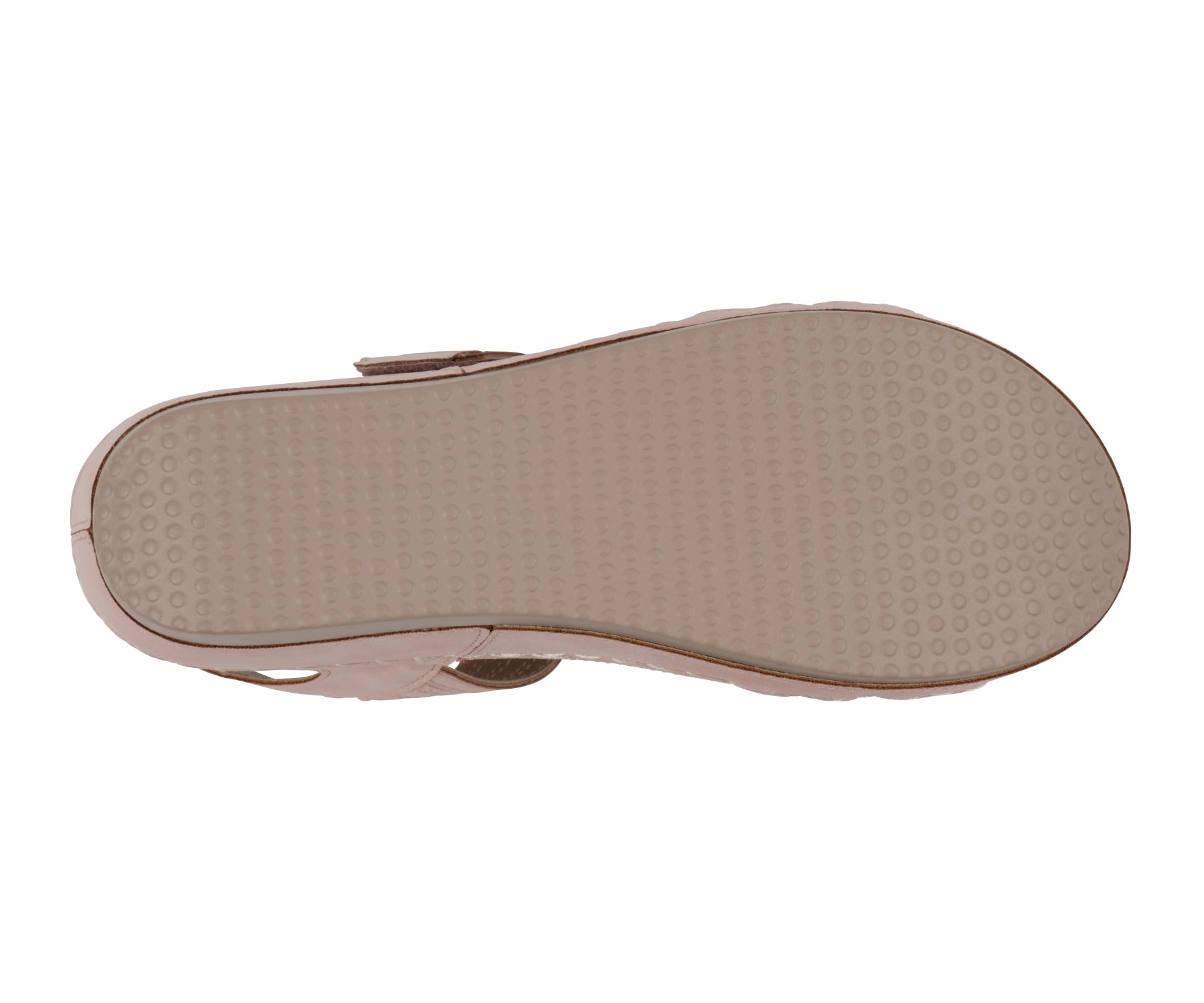 Top view of a sandal on a white background