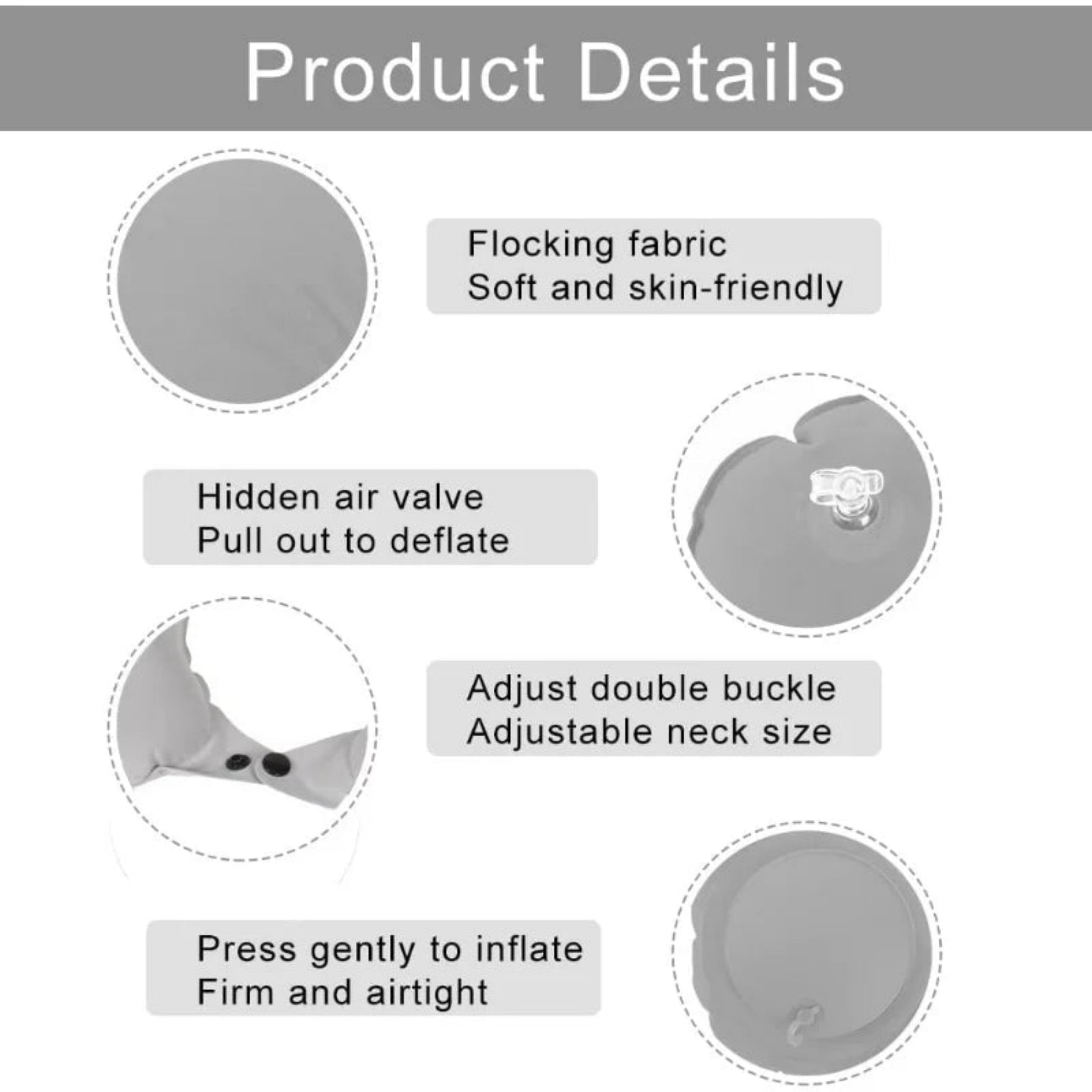 Inflatable Super Light Portable Neck Pillow