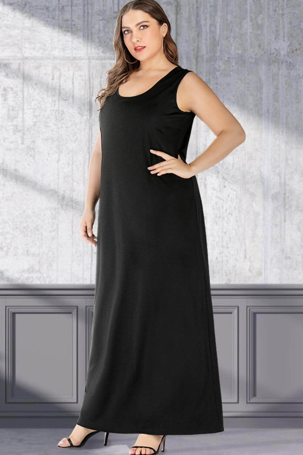 Scoop Neck Maxi Tank Dress