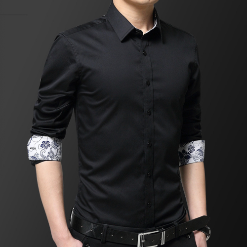 Button Down Shirt with Oriental Inner Details